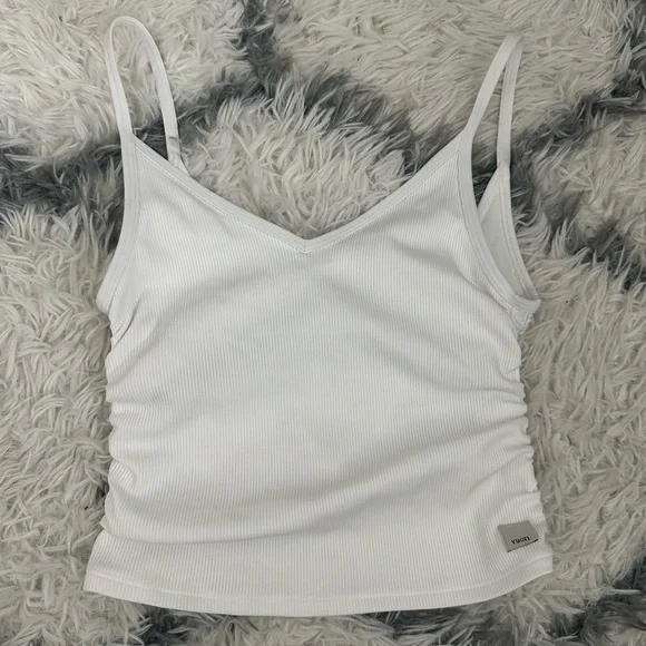 VUORI - NWOT Women's Size XS Rib Ruched Tank - White - Picture 3 of 5
